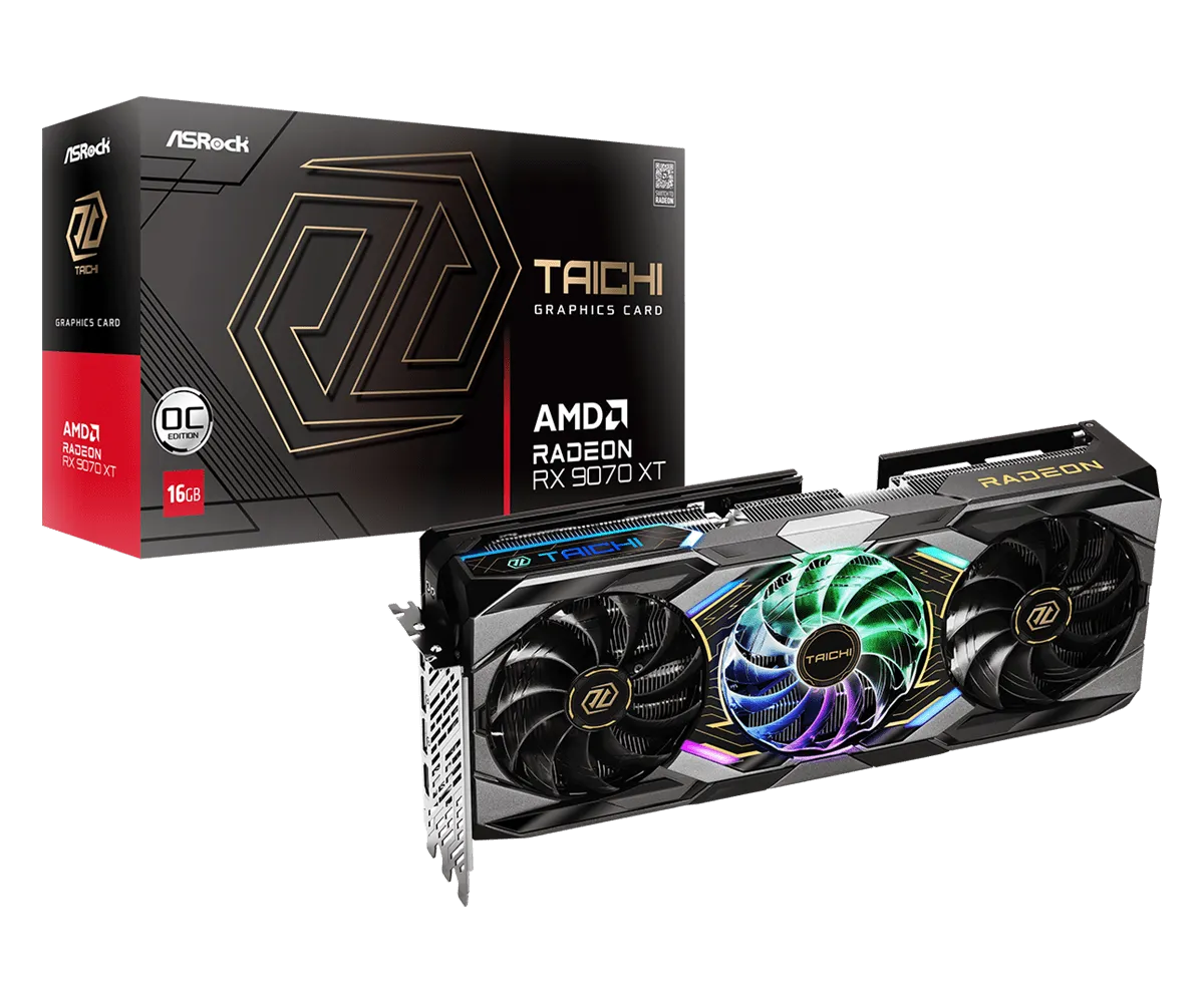 Card màn hình ASROCK AMD Radeon RX 9070 XT Taichi 16GB OC